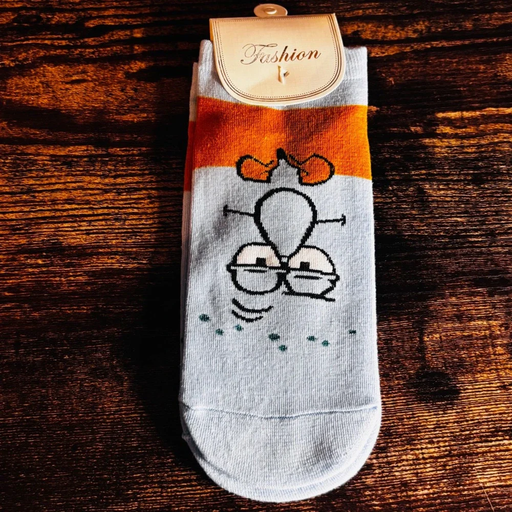 Nickelodeon Squidward Tentacles SpongeBob SquarePants Blue Novelty Crew Socks